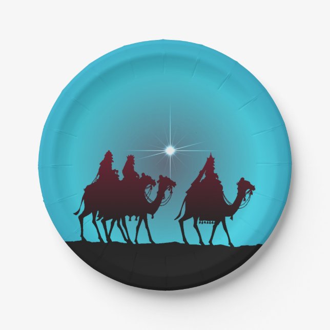 WISEMEN & STAR by SHARON SHARPE Paper Plate (Front)