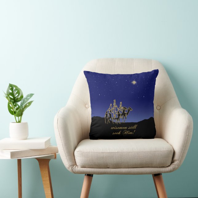 Wisemen Still Seek Him Mojo Throw Pillow (Chair)