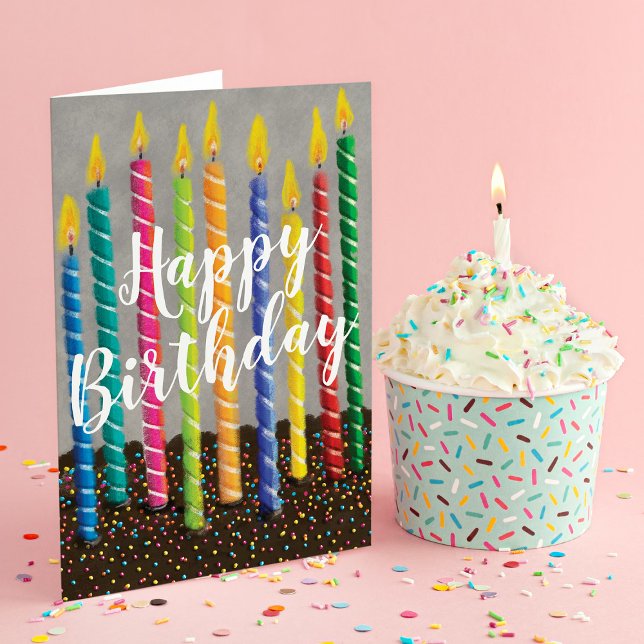 Wish Big Happy Birthday Candles Card (Creator Uploaded)