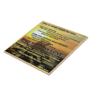 Wish Decorative Tile by Adiela Akoo