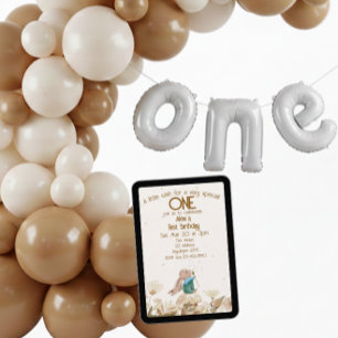 Wish for a Special One, Bunny Wish 1st Birthday Invitation