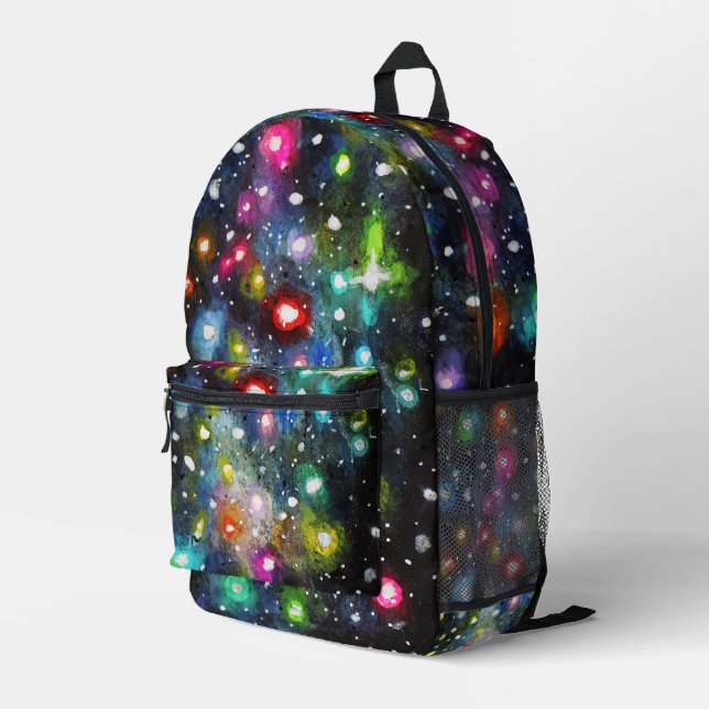 Wish I  Printed Backpack (Back Corner Right)