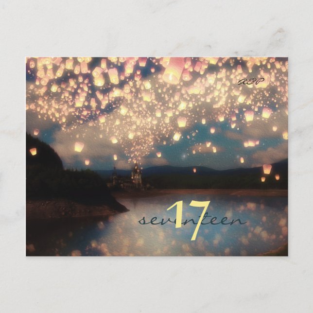 Wish Lanterns Dream Forest - Table Number Card (Front)