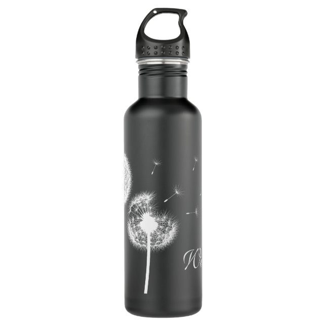 Wish! (matte black) 710 ml water bottle (Front)