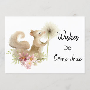 *~* Wish Mouse Blowing Dandelion Shower Invitation