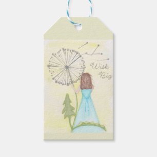 Wish on a dandelion little girl gift tags