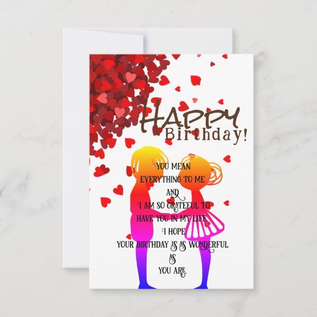 Wish to sweet heart  card (Front)