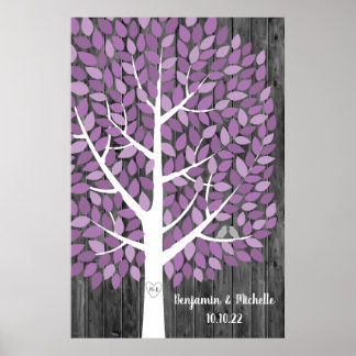 Wish Tree - 225 Leaf Guest Book Alternative Poster