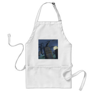 Wish U Were Here Funny Halloween Headstone Gift Standard Apron