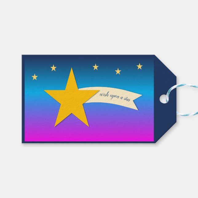 "Wish upon a star" Gift Tags (Front (Horizontal))