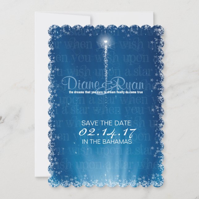 Wish Upon a Star Save the Date (Front)