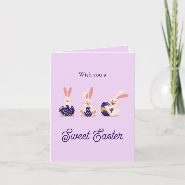 Wish you a happy easter holiday card (Front)