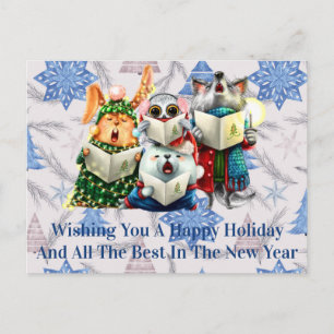 Wish You A Merry Christmas and A Happy New Year Postcard
