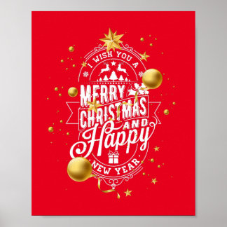 Wish You a Very Merry Christmas and Happy New Year Poster