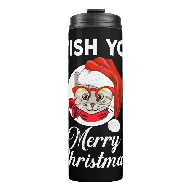 WISH YOU MERRY CHRISTMAS THERMAL TUMBLER (Front)