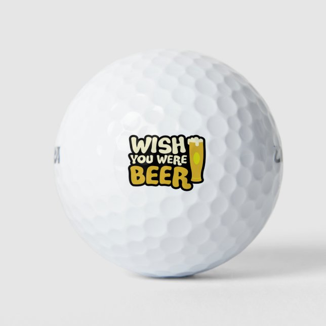 wish-you-were-beer golf balls (Front)