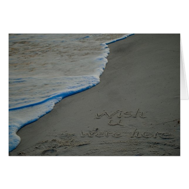 Wish you were here Beach card (Front Horizontal)