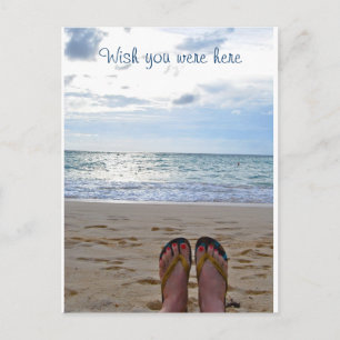 Wish You Were Here Beach Postcard