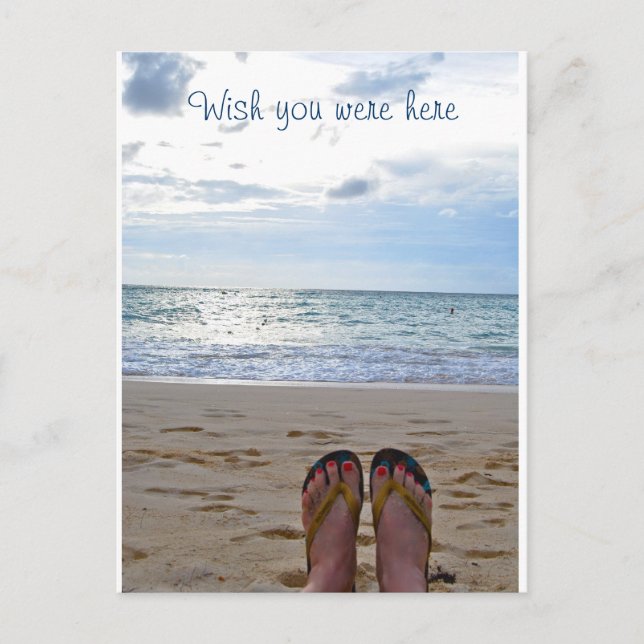 Wish You Were Here Beach Postcard (Front)