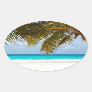 Wish you were here! oval sticker