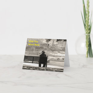 Wish you were here Park Bench Note Card
