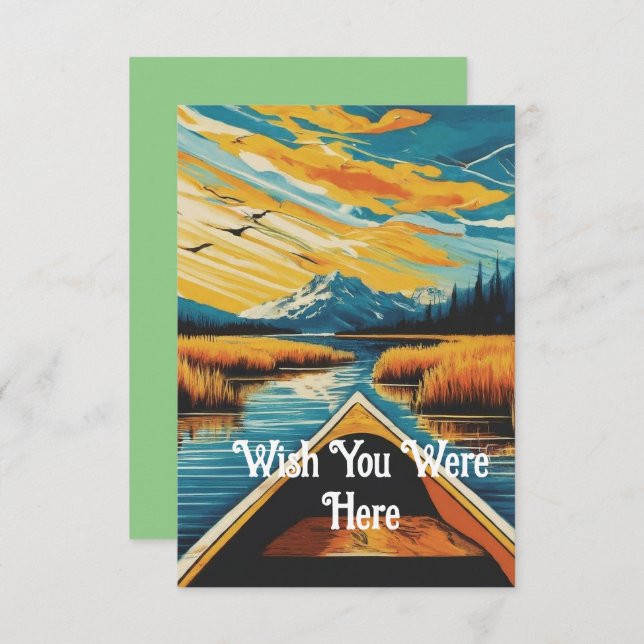 Wish You Were Here Personalise Your Text Thank You Card (Front/Back)