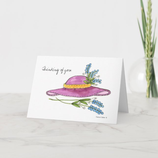 Wish you were here Pink Hat Card (Front)