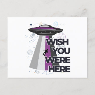 "Wish You Were Here" UFO Postcard