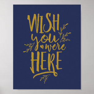 Wish you were here Wedding Memorial Table Sign NAV