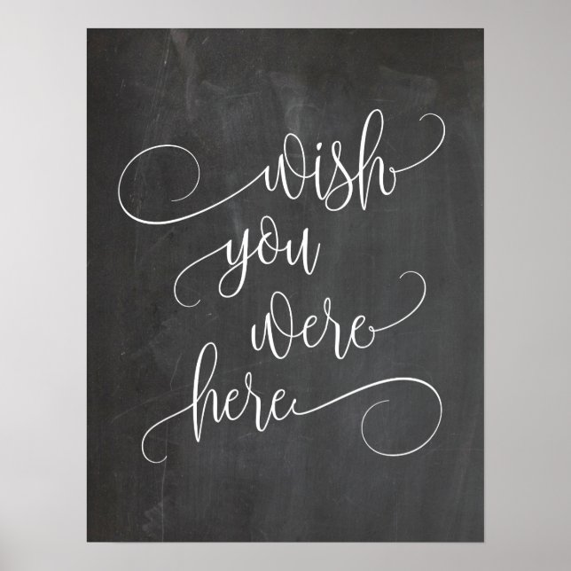 wish you were here wedding memorial table sign v6 (Front)