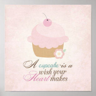 Wish your heart makes - Cupcake Poster