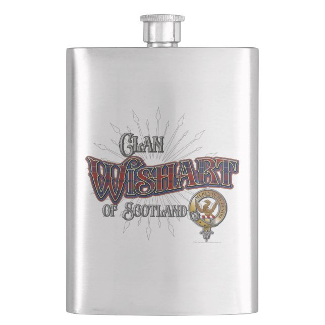 Wishart Clan Hip Flask (Front)