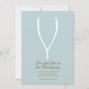 Wishbone Thanksgiving Invitation