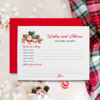 Wishes and Advice Santa Baby Shower