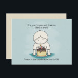 Wishes are Hopes and Dreams Postcard<br><div class="desc">Little DC is seen blowing out a candle on a cake as he makes a wish.  David A. Carrizales reminds us that those wishes we are making are actually our hopes and our dreams,  so wish away!  Image is created by Christie Black of Creations from the Heart.</div>