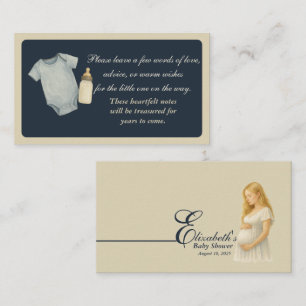 Wishes Card Boho Baby Shower Blonde Mom to be 