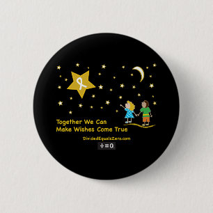 Wishes-Childhood Cancer Awareness 6 Cm Round Badge