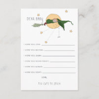 Wishes for Baby Advice Card | Cute Witch