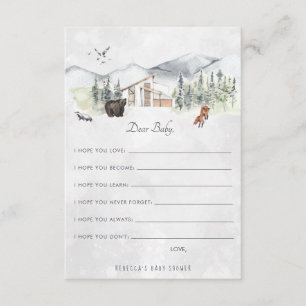 Wishes for Baby Advice Card Woodland Forest