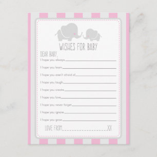 Wishes for Baby - Baby Shower Game Card
