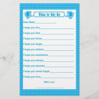 Wishes for Baby - Baby Shower Keepsake Elephant B