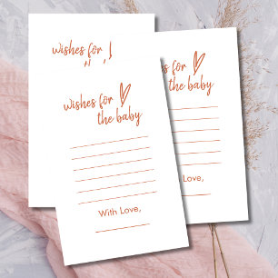 Wishes For Baby Boho Modern Heart Terracotta