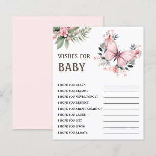 Wishes for Baby Butterfly Baby Shower Game