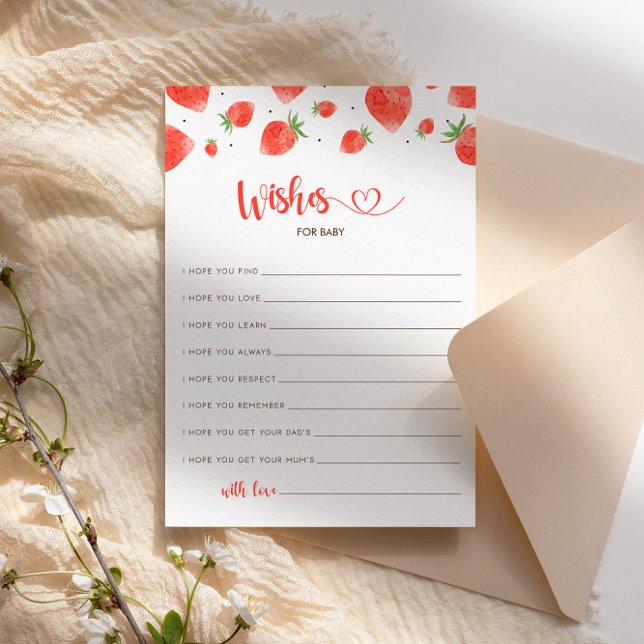 Wishes For Baby Card, Berry Sweet Baby Shower Invitation (Creator Uploaded)