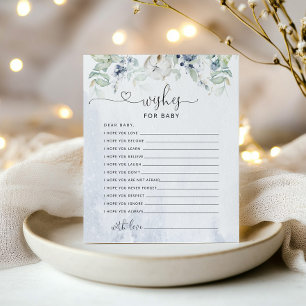 Wishes for baby card. Winter wishes for baby