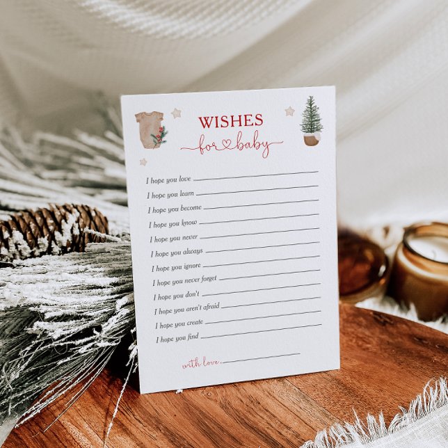 Wishes for Baby Christmas Baby Shower Game (Creator Uploaded)