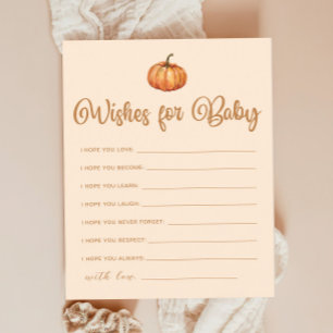 Wishes for Baby Fall Pumpkin Baby Shower Game