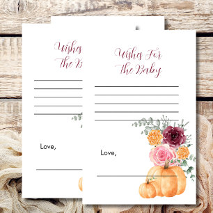 Wishes for baby game fall pumpkin burgundy pink