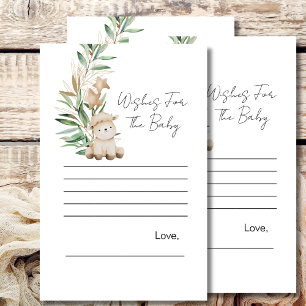Wishes for baby game sweet little lamb greenery