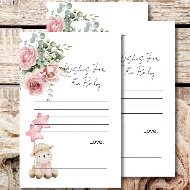 Wishes for baby game sweet little lamb pink flower (Creator Uploaded)